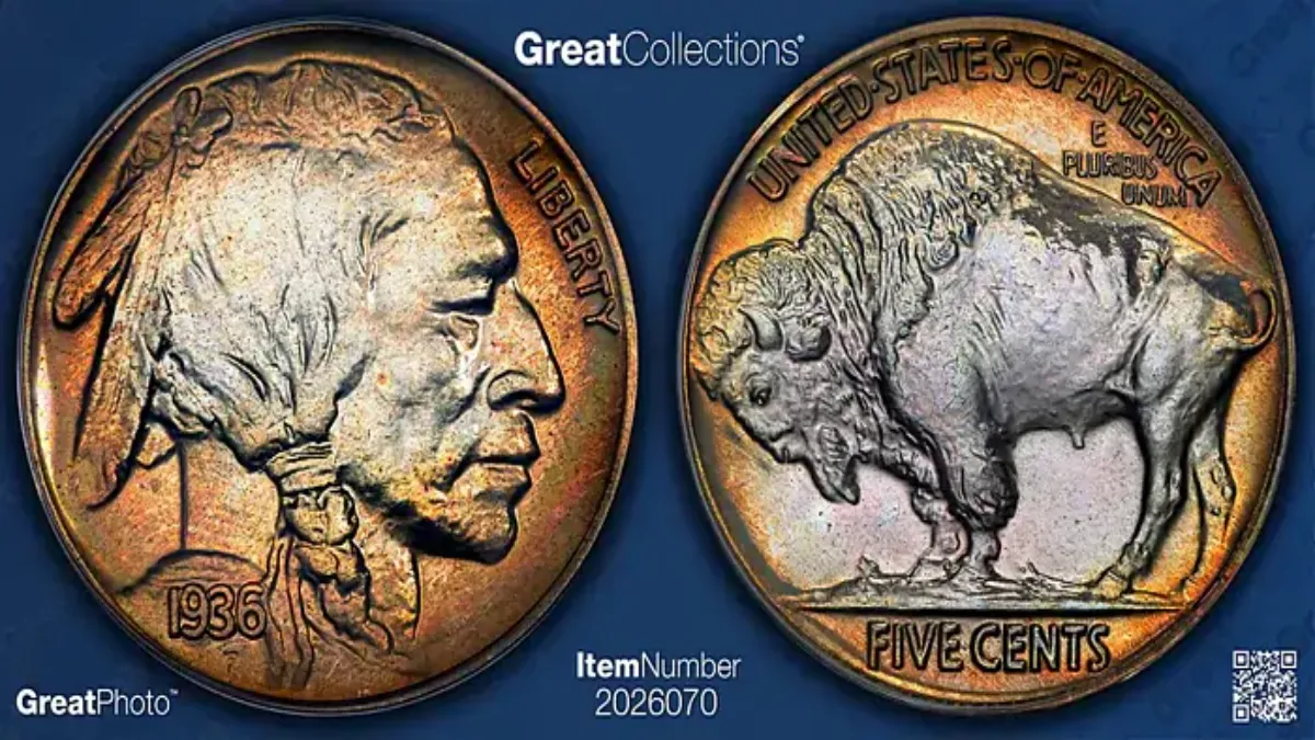 1936 Buffalo Nickel Type 2 Brilliant Proof-68